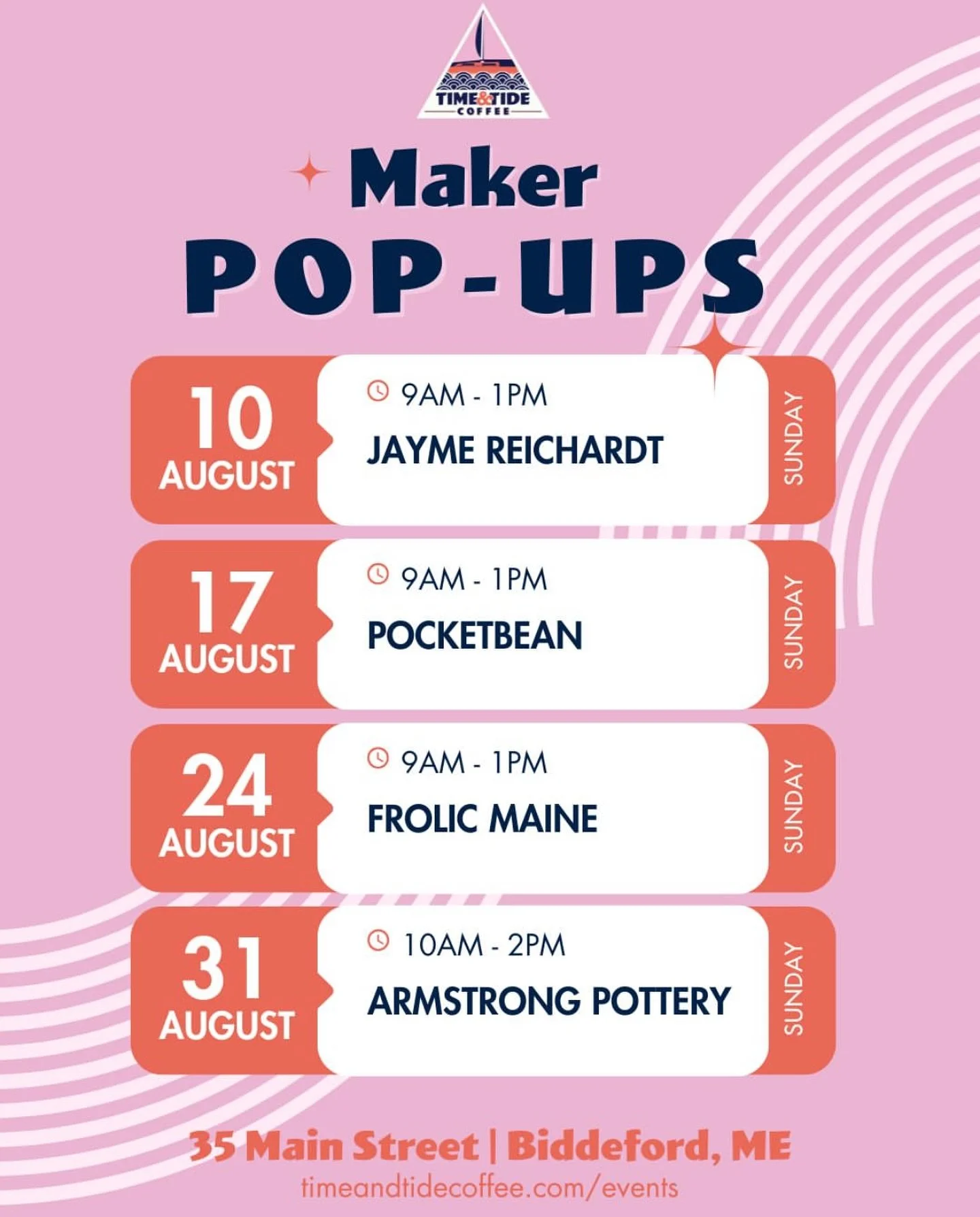 ☕️POP-UP☕️ exited for my first pop-up event! Find me @timeandtidecoffee this Sunday the 24th from 9-1pm in Biddeford! #popup #earrings #handmade #allergyfriendly  #allergyfriendlyjewelry #jewelry #suncatchers #maine #mainemade #art #local #coffee #sh