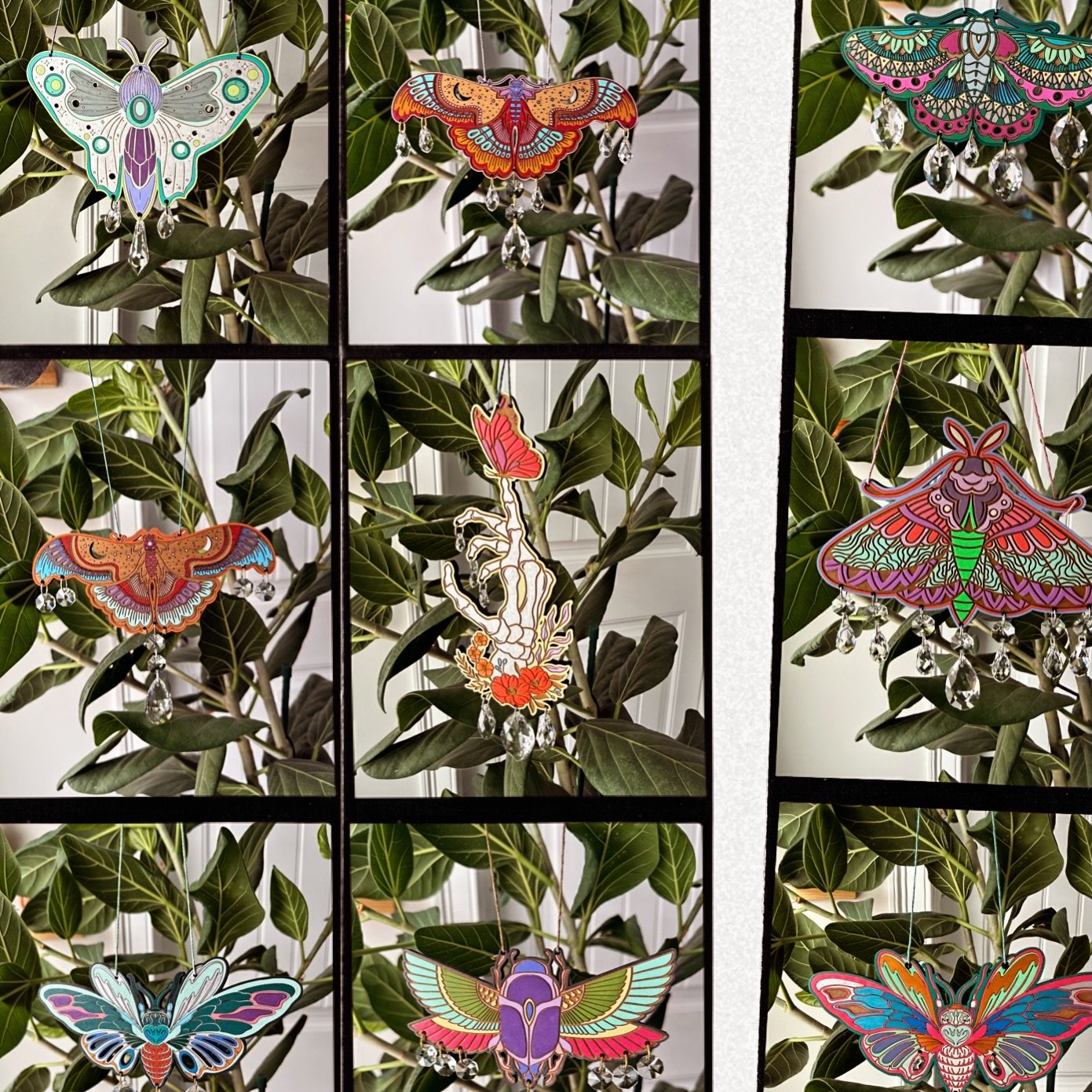 Sun-catchers! Are officially on the website. I&rsquo;ve been working on updating it so be kind if things still look a little all over the place!!! #update #suncatchers #mainemade #handpainted #rainbows