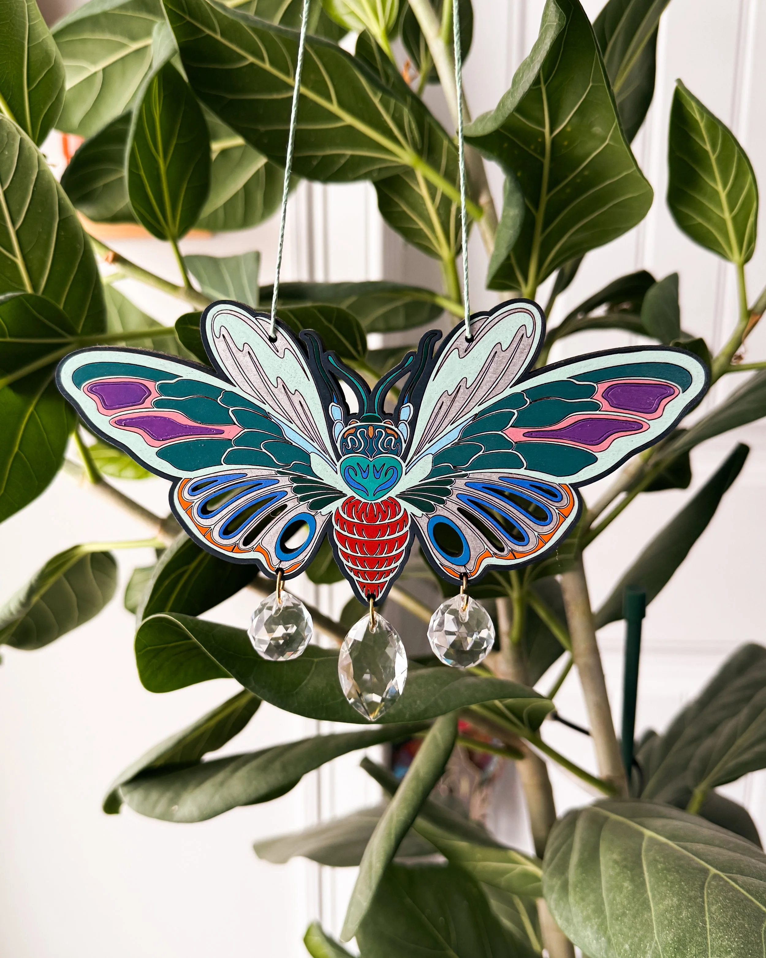 Three Hole Moth Suncatcher