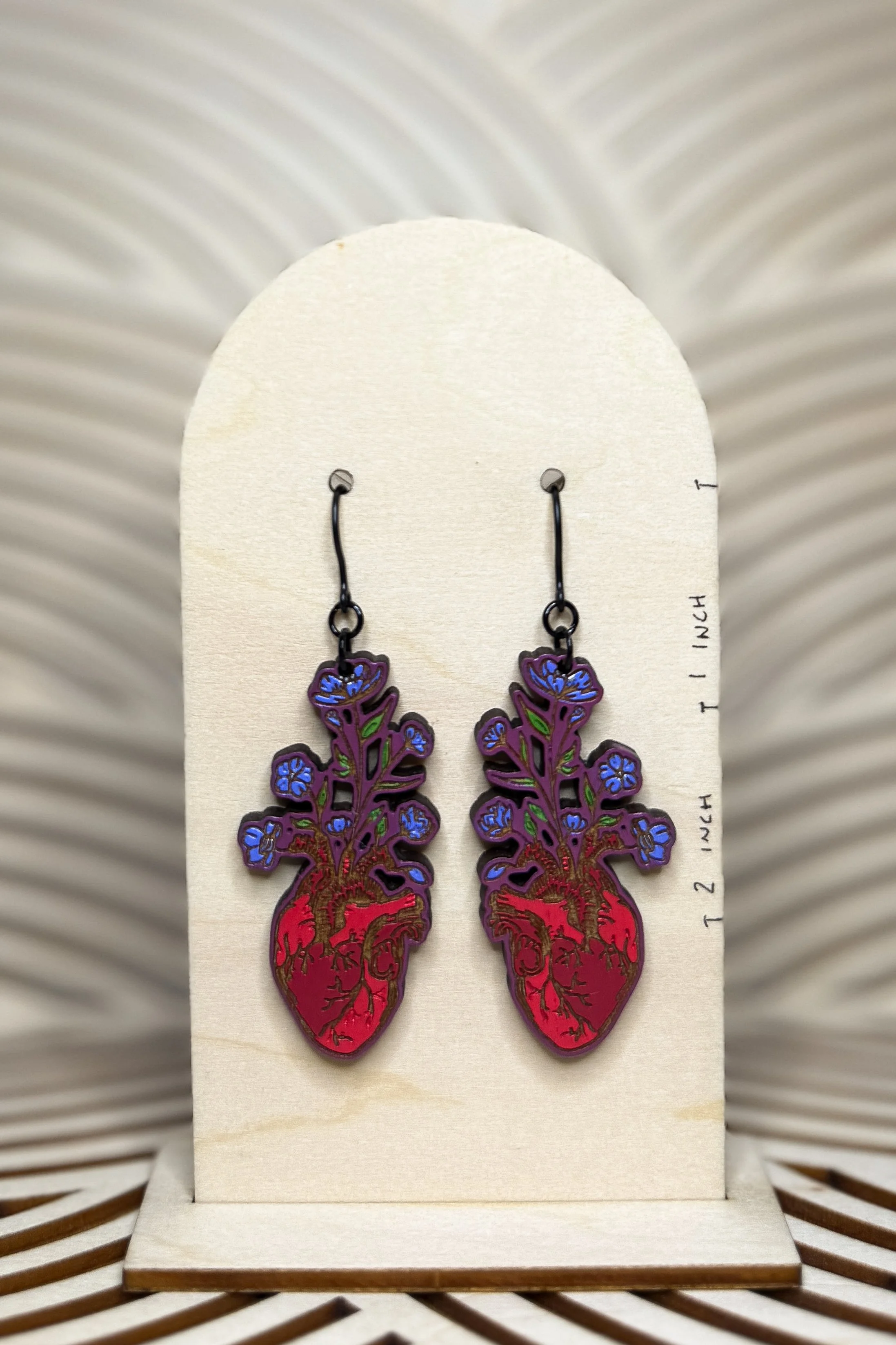 Floral Anatomical Heart Tall