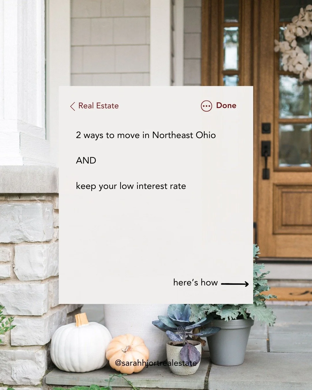 Wish you could keep your 3.99% rate and move?

Turns out&hellip; you just might be able to. 

Swipe for two options that could give you a new address without giving up that unicorn rate.

#sarahhjortrealestate #northeastohiorealestate #cuyahogacounty