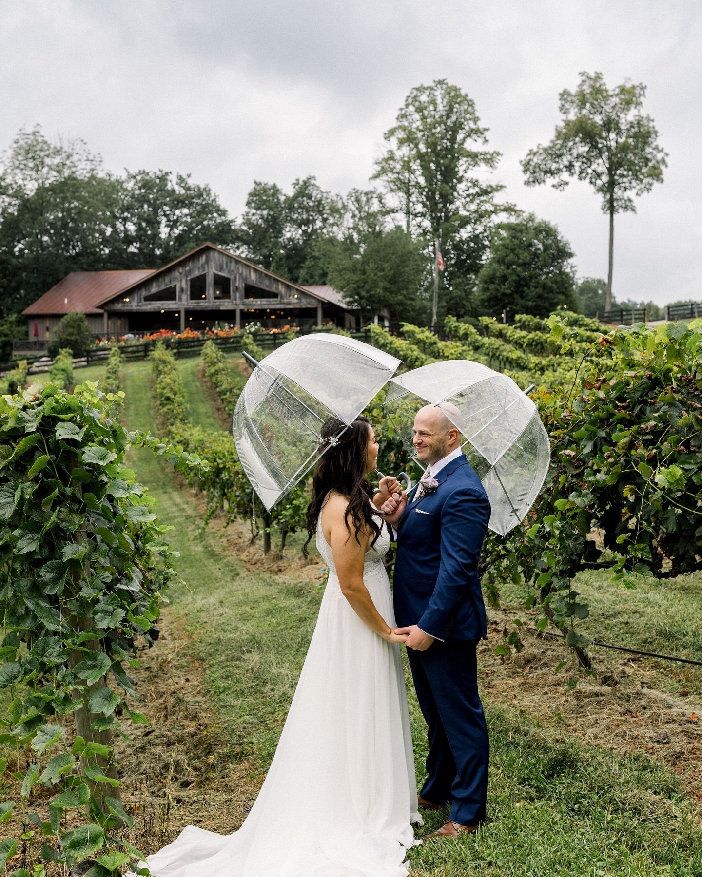 They say that rain on your wedding day is good luck! Rain or Shine we have you covered. Our venue has a covered space in case we need to bring the wedding inside while still enjoying beautiful Vineyard views! 

📷 @rochealphotography 

#thevineyardat