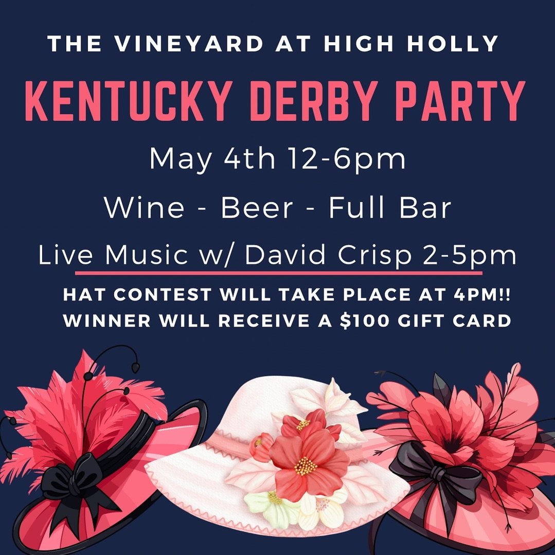 Who&rsquo;s ready for the Kentucky Derby!? 🐴 Join us for a great party and hat contest!! 👒 

Open 12-6pm with Full Bar 🍸, Beer 🍺 and Wine 🍷