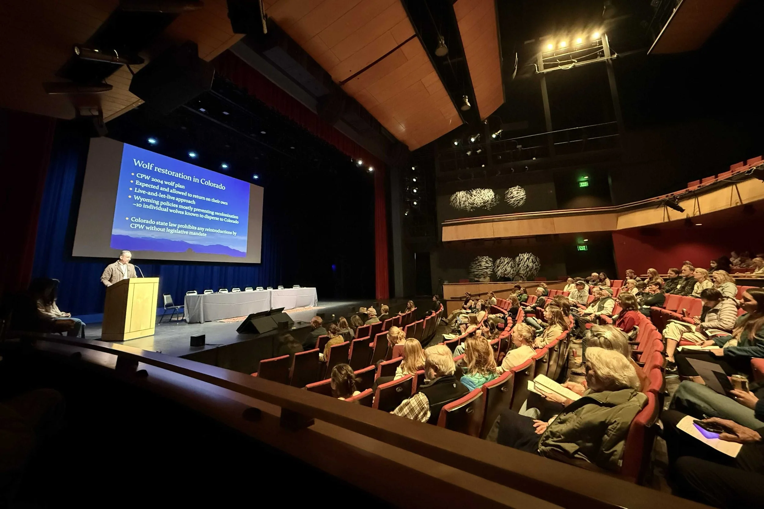 Matt Barnes speaking at the Northern Rockies Conservation Symposium in Jackson, Wyoming