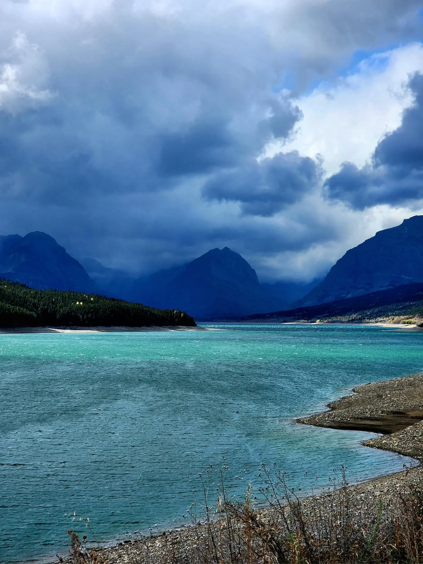 Fall in Glacier National Park, east side: the East Front of the US Northern Rockies (the Southern extent of the Canadian Rockies). Known to the Blackfeet, who still claim it, as the ceded strip, it became part of the National Forest in 1897, and then