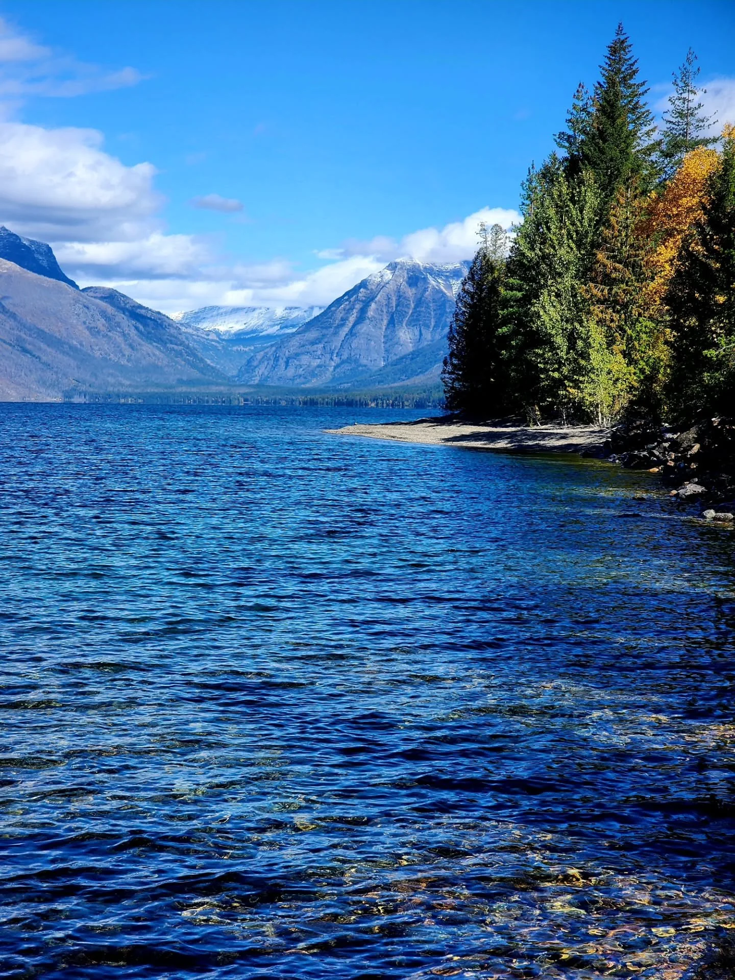 Fall in Glacier National Park, west side. North Fork of the Flathead and tributaries.