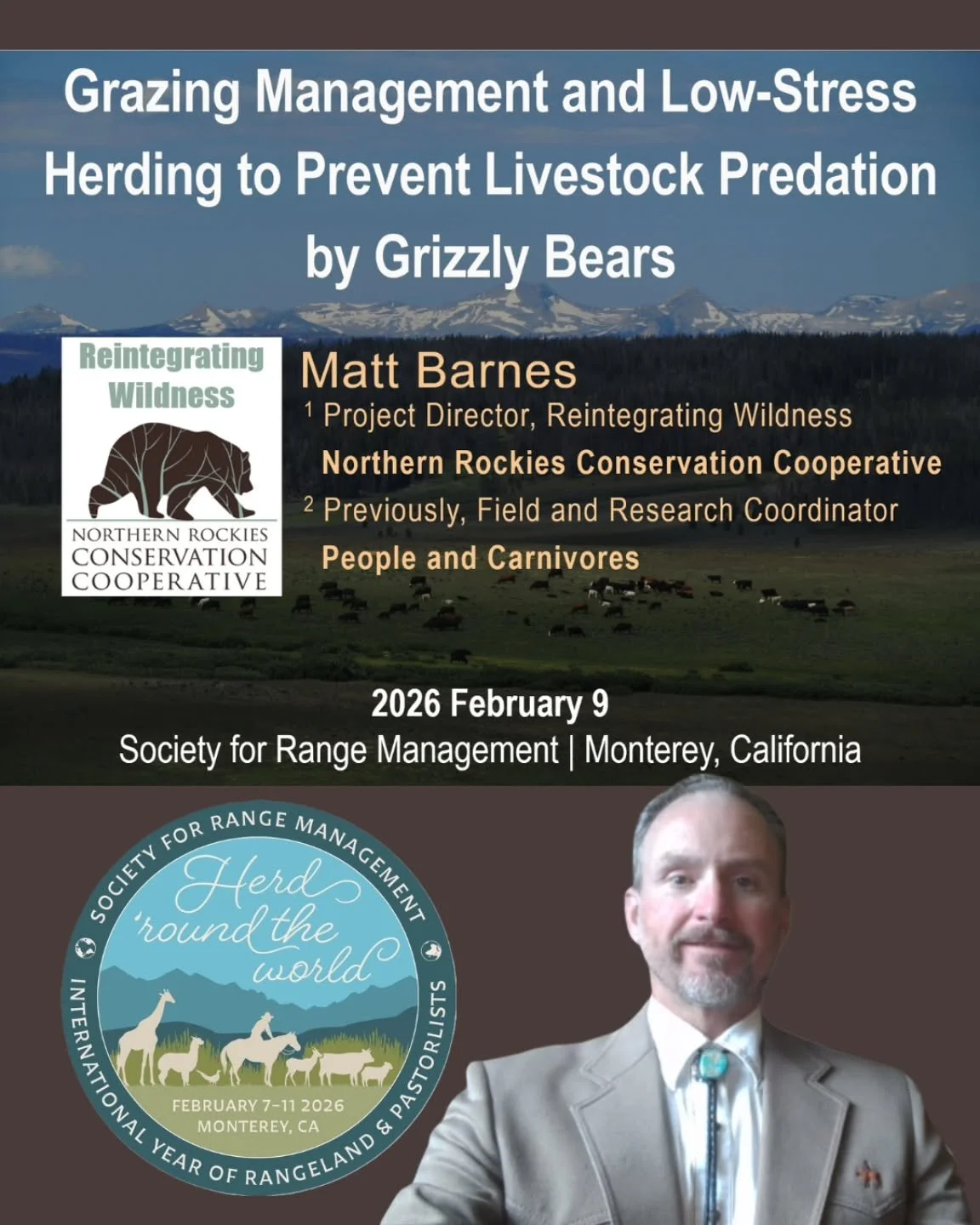 Good times moderating and presenting in the Ecosystem Services: Wildlife session at the Society for Range Management annual meeting! Honored to share the session with Jake Courkamp (Colorado State University), who presented on mule deer habitat; Shaw