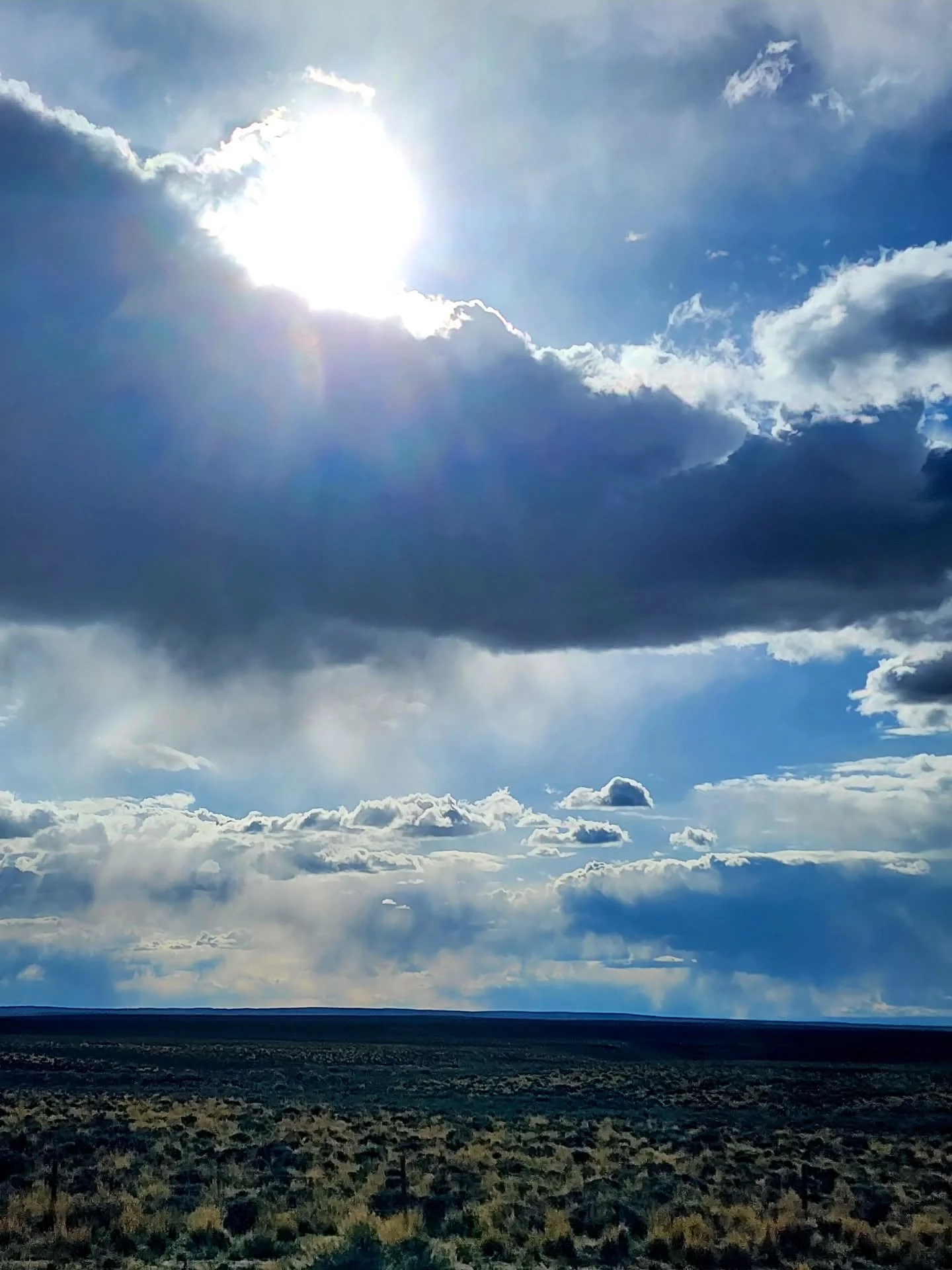 Spring storm clearing over the Green River Basin and Wind River Range, Wyoming