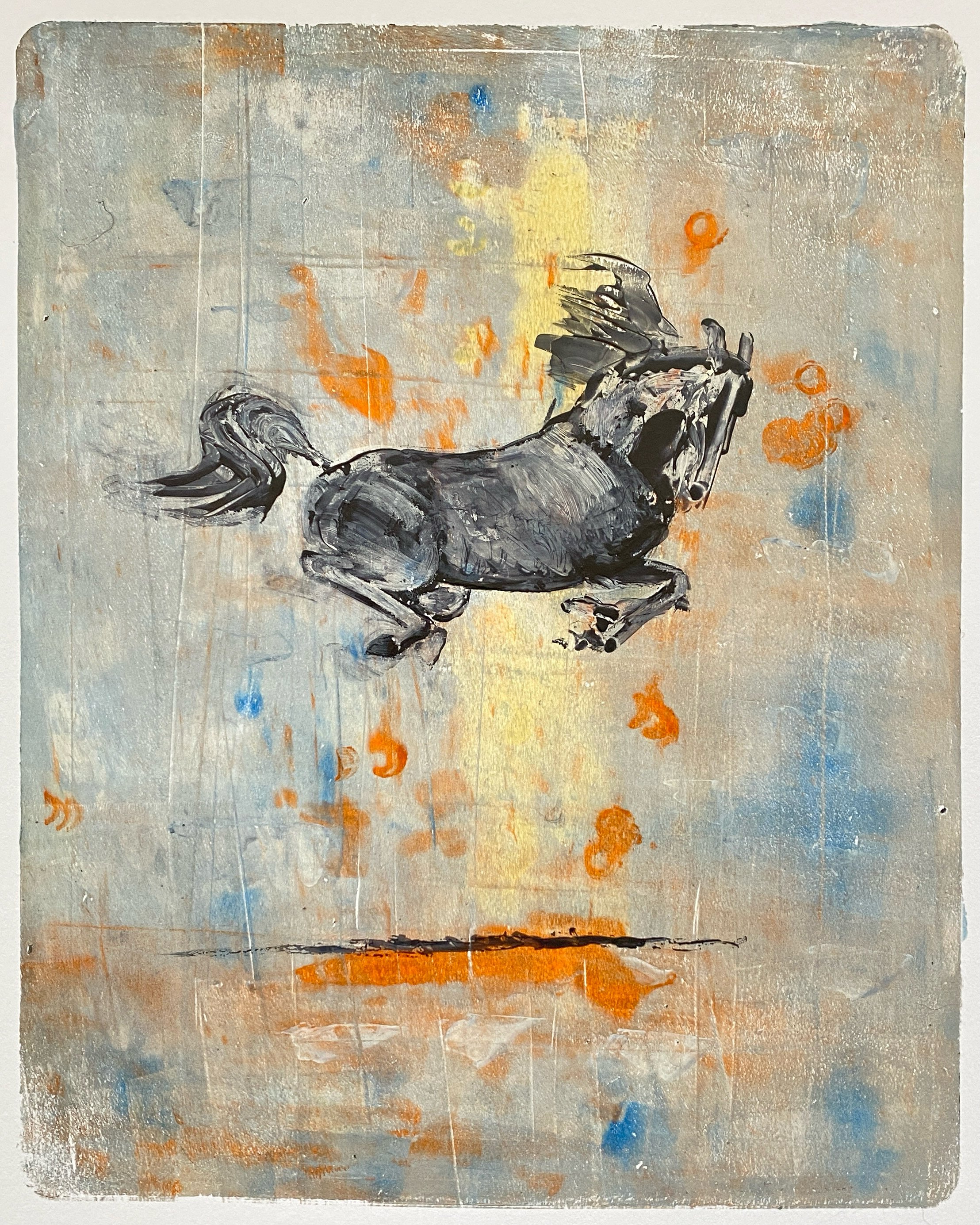 Jump! 8x10” Monotype