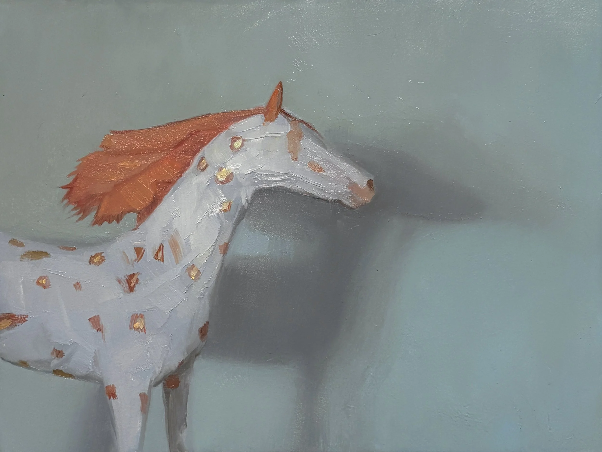 “Paper Horse” 6x8 oil on panel 