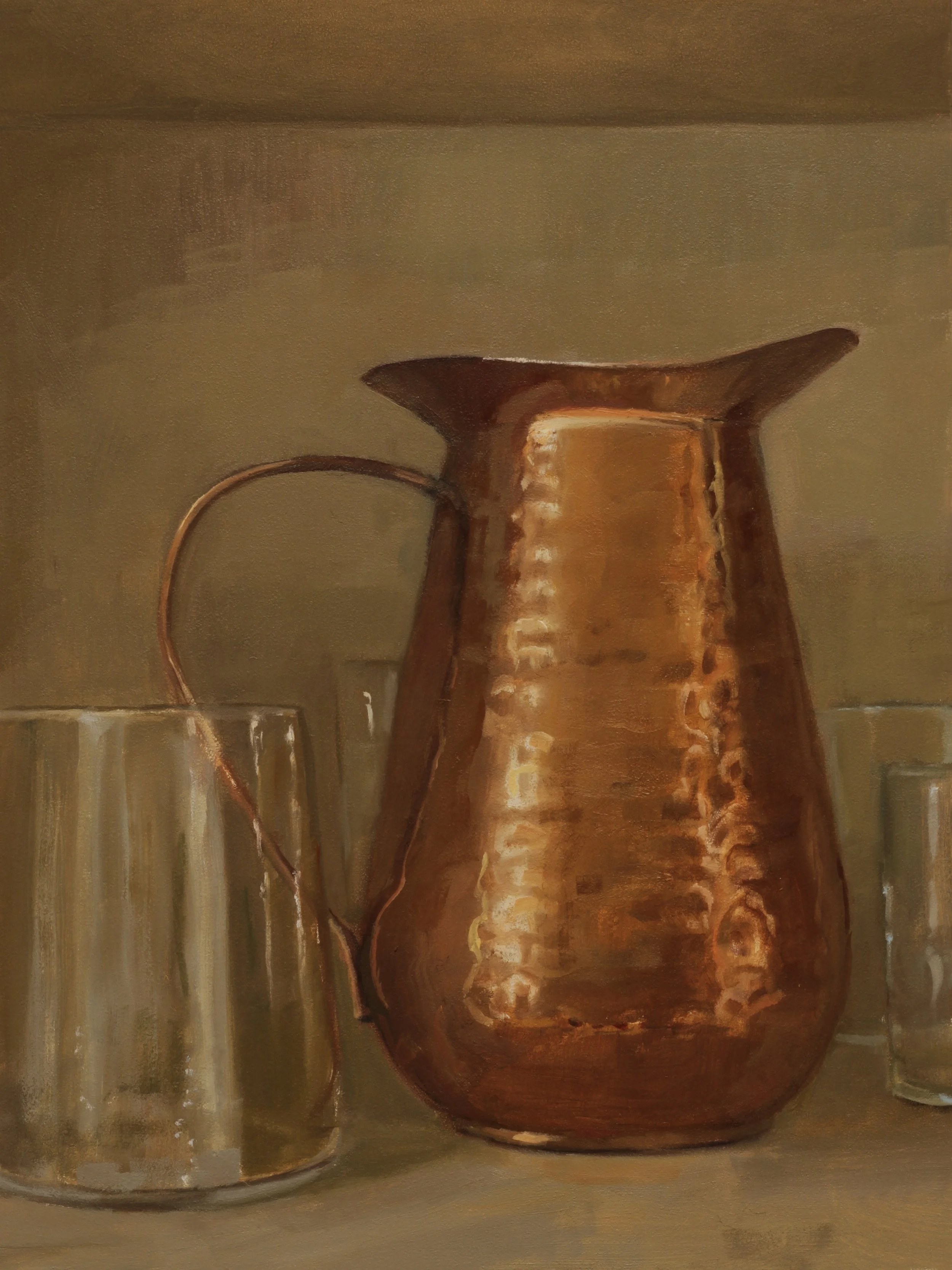 Copper Pitcher, 9x12 oil on panel