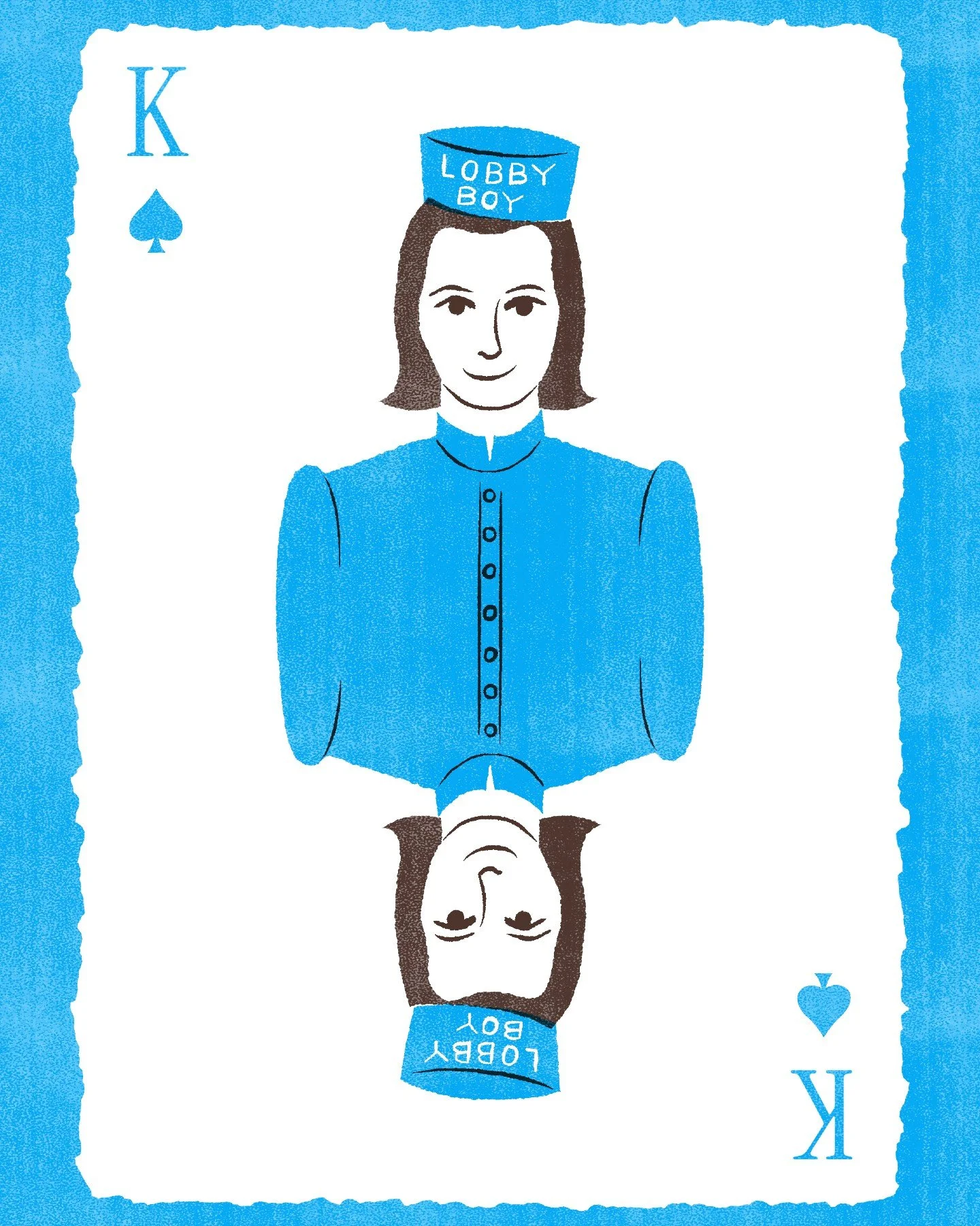 &spades;️🎭 Wes Anderson

With a Lobby Boy hat because of &ldquo;The Grand Budapest Hotel,&rdquo; which totally changed how I see art and the world.

🃏 This illustration is from my latest work in progress, &quot;Artful,&quot; a deck of cards celebra