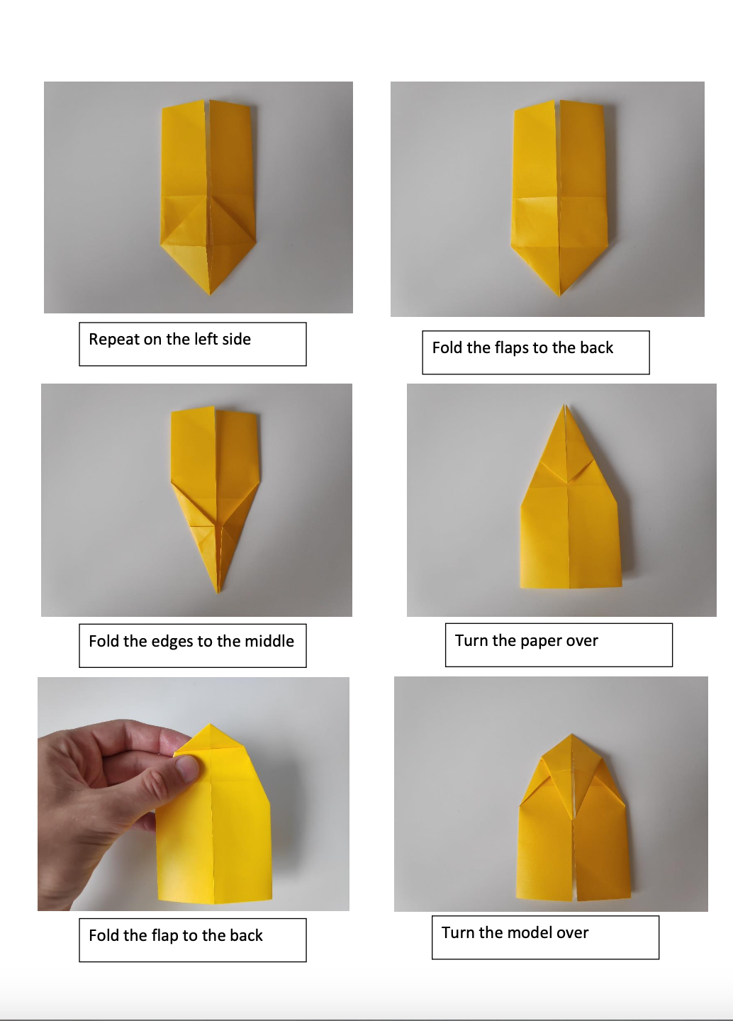 Origami Bunny Learn Step 2