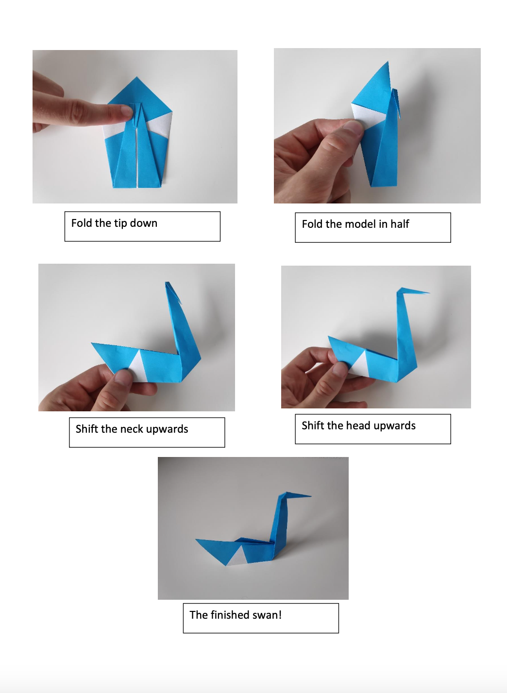 Origami Swan Tuorial Step 2