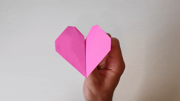 Pink Origami Heart