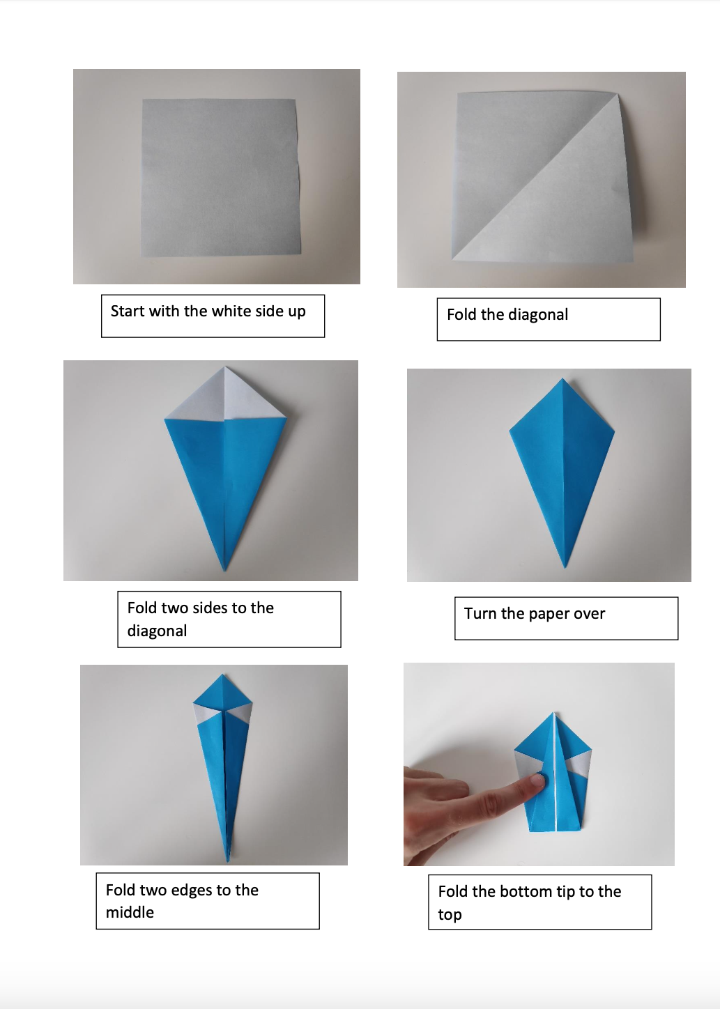 Origami Swan Tuorial Step 1
