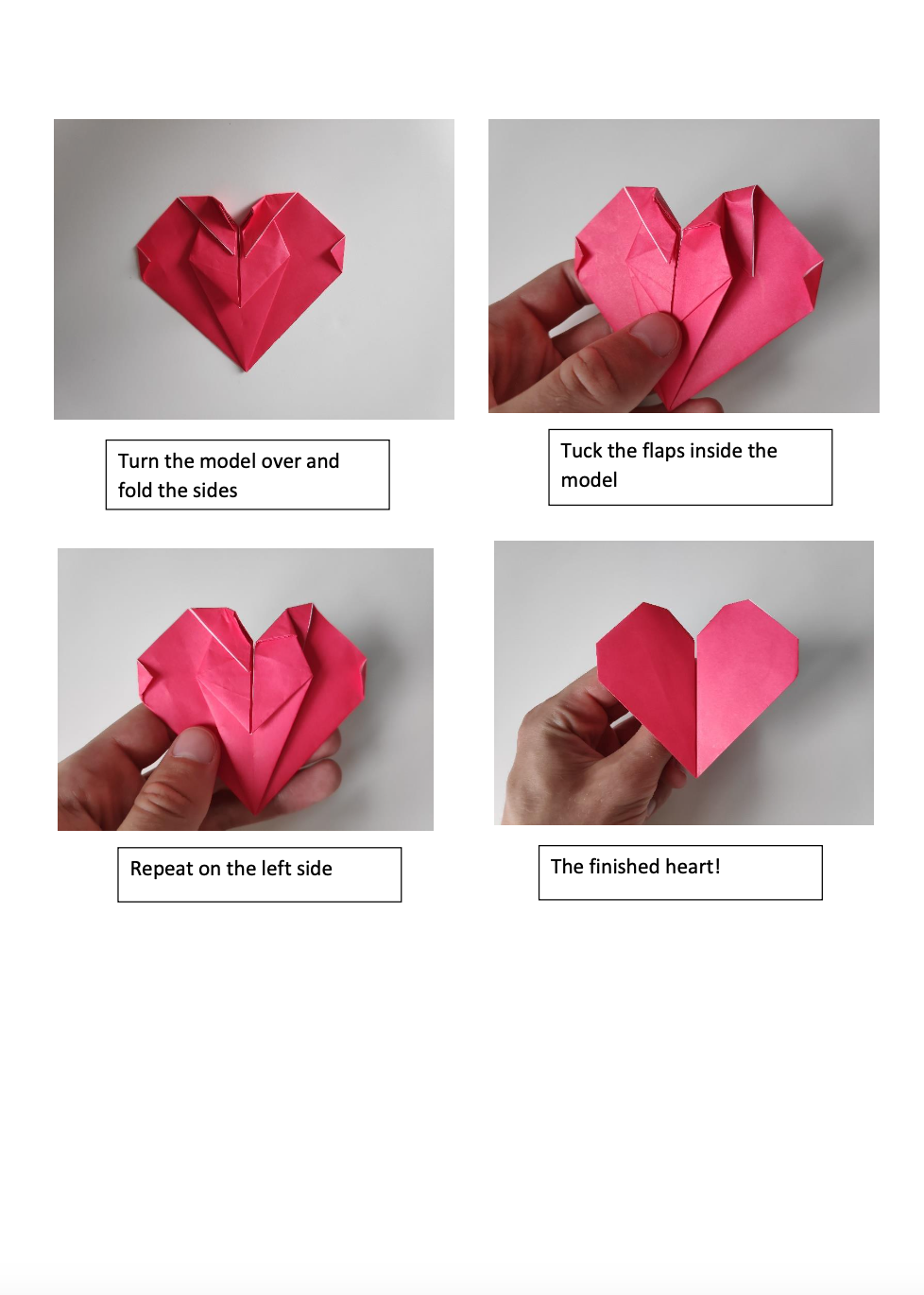 Origami Heart Instructions Step 4
