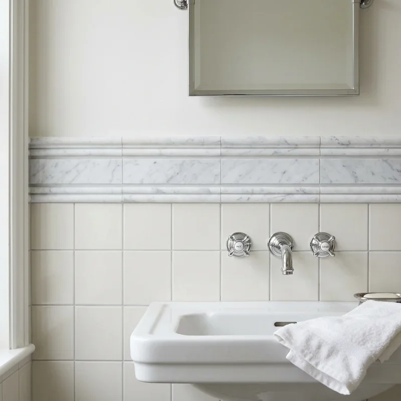 Bathroom Wall Border Ideas