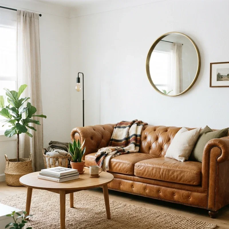 Tan Leather Sofa Living Room Ideas
