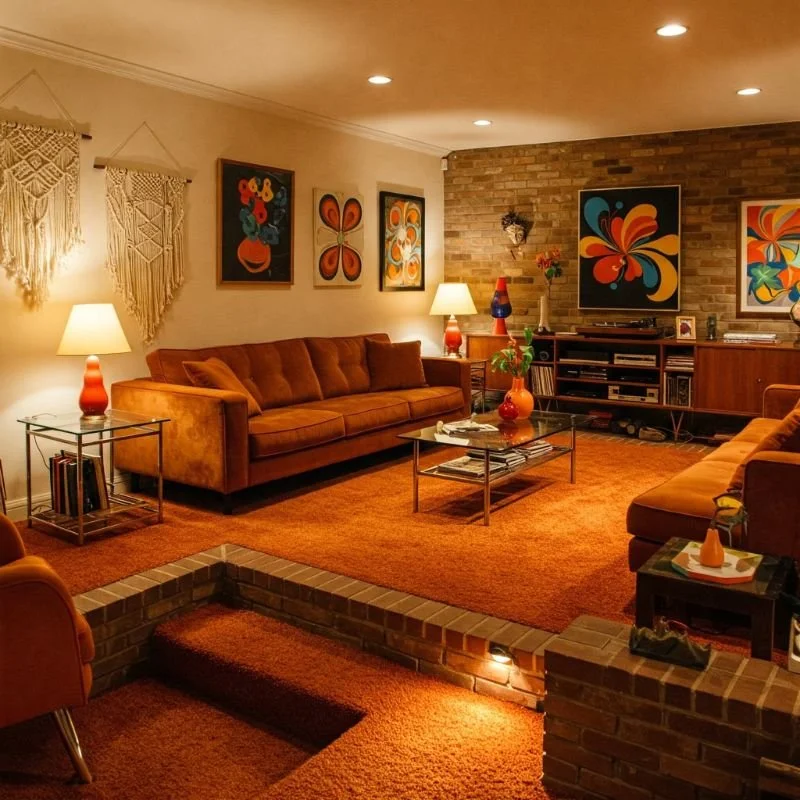 15 Stylish 70's Sunken Living Room Ideas That Pop