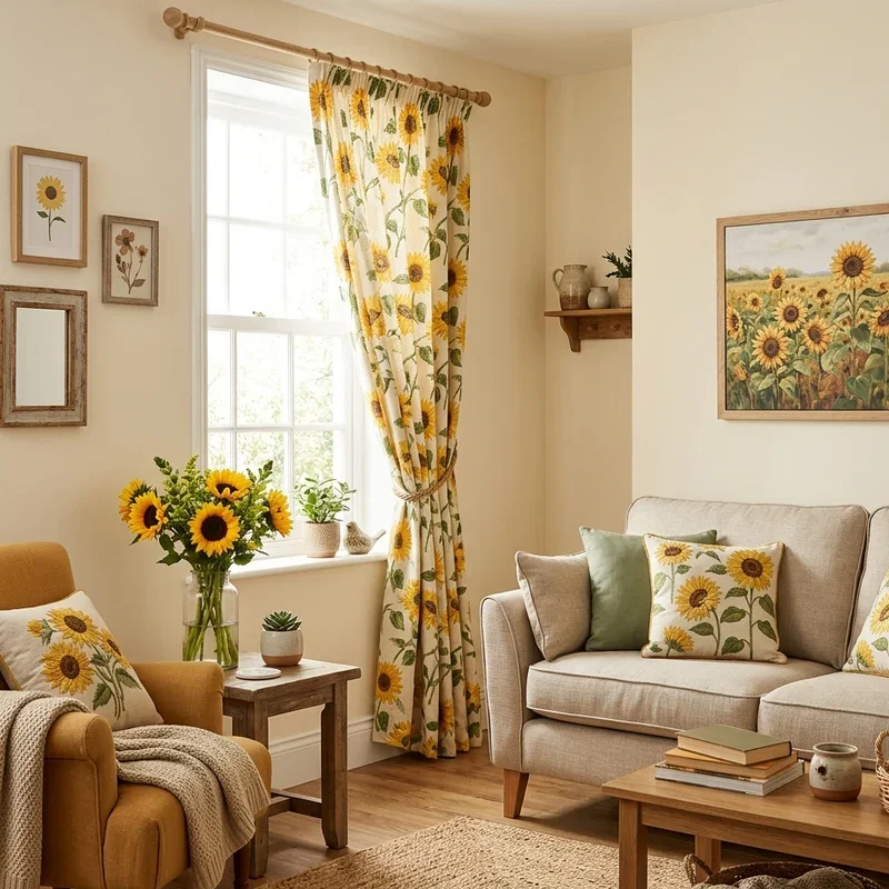 Sunflower Living Room Ideas