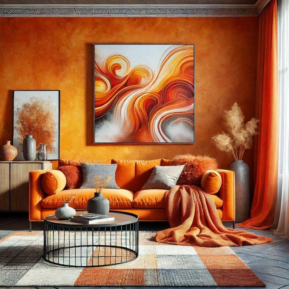 15 Orange Living Room Ideas for a Bold Statement