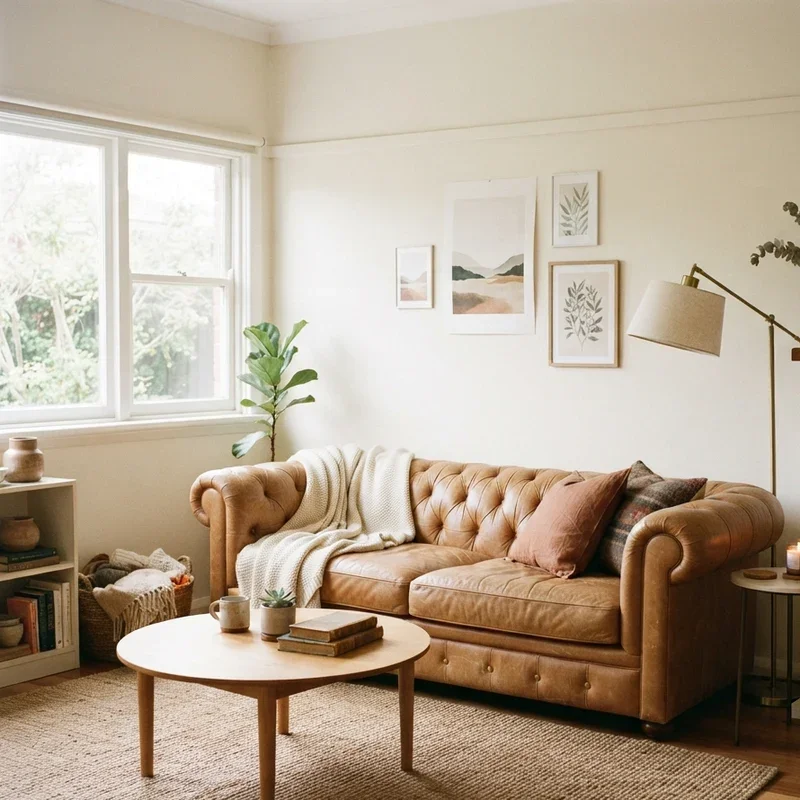 Tan Leather Sofa Living Room Ideas
