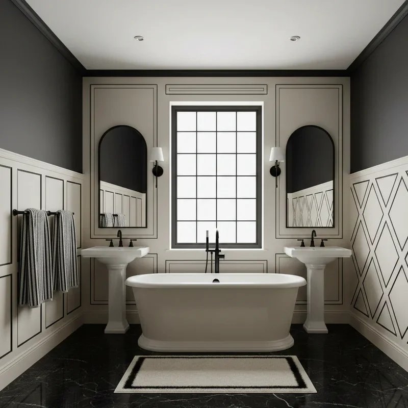 Black and Cream Bathroom Ideas