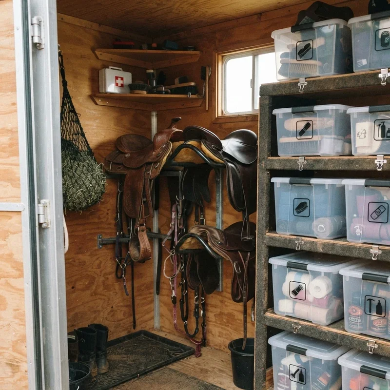 Small Horse Trailer Tack Room Ideas