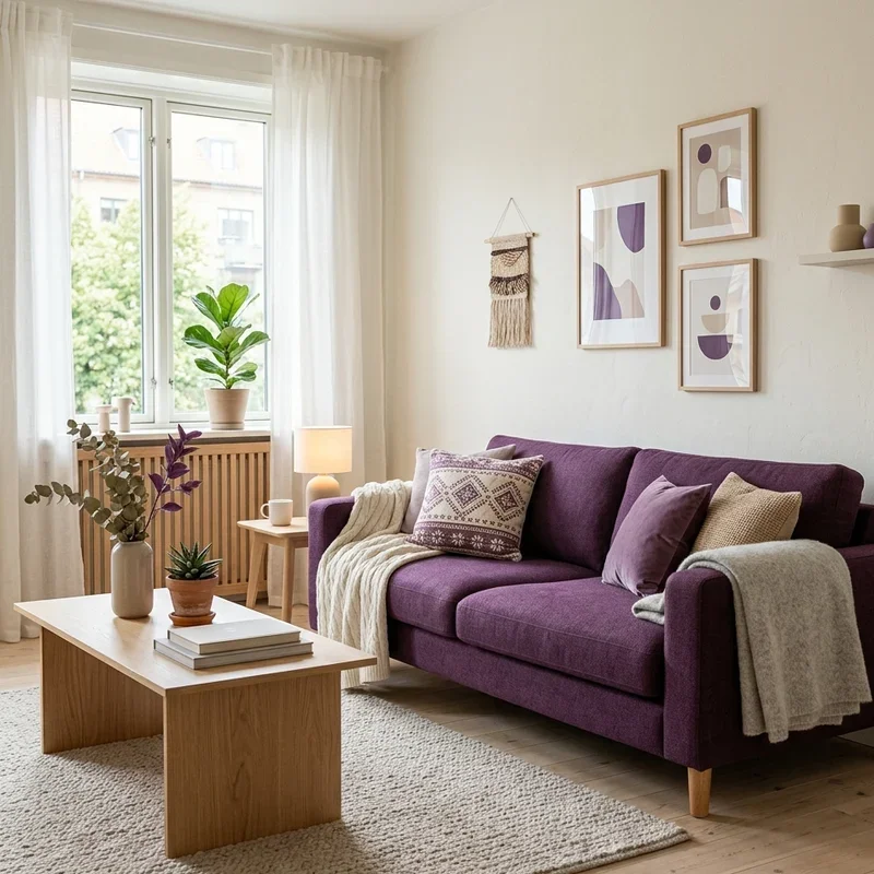 Purple Sofa Living Room Ideas