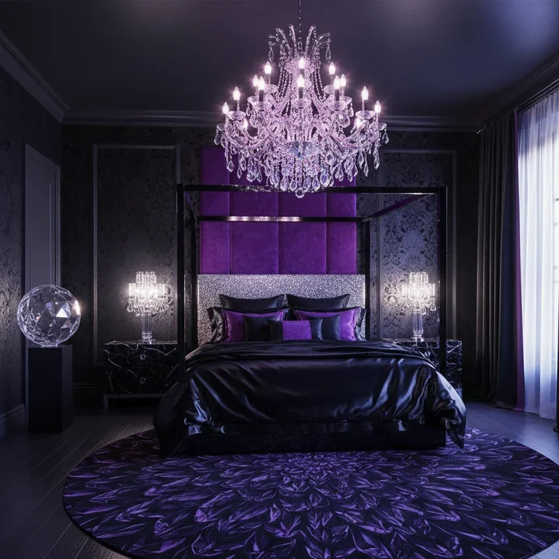 Black and Purple Room Ideas