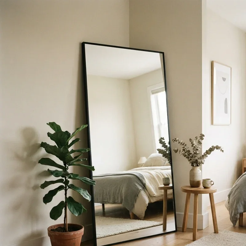 Bedroom Floor Mirror Decorating Ideas