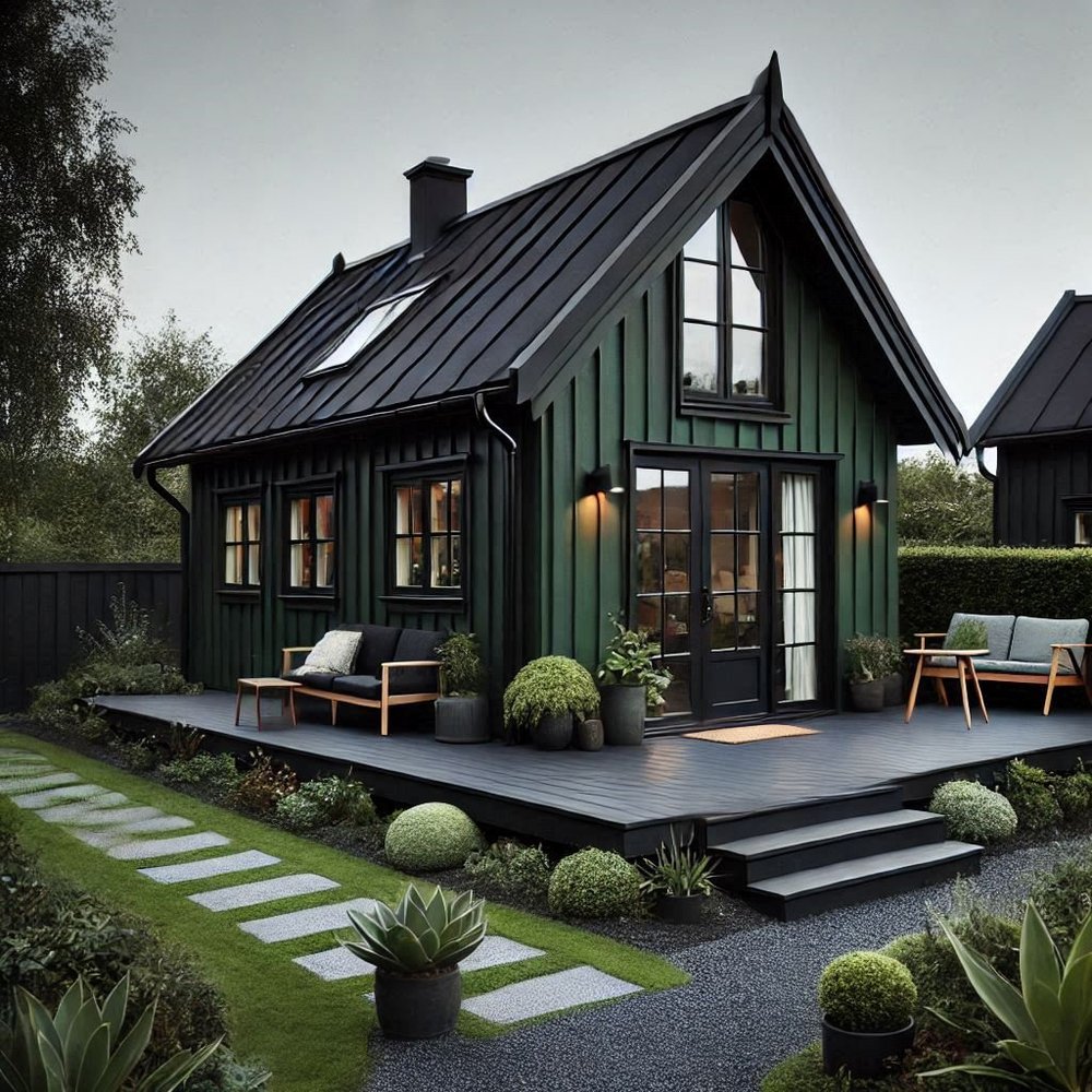 15 Dark Green House with Black Trim Ideas to Try
