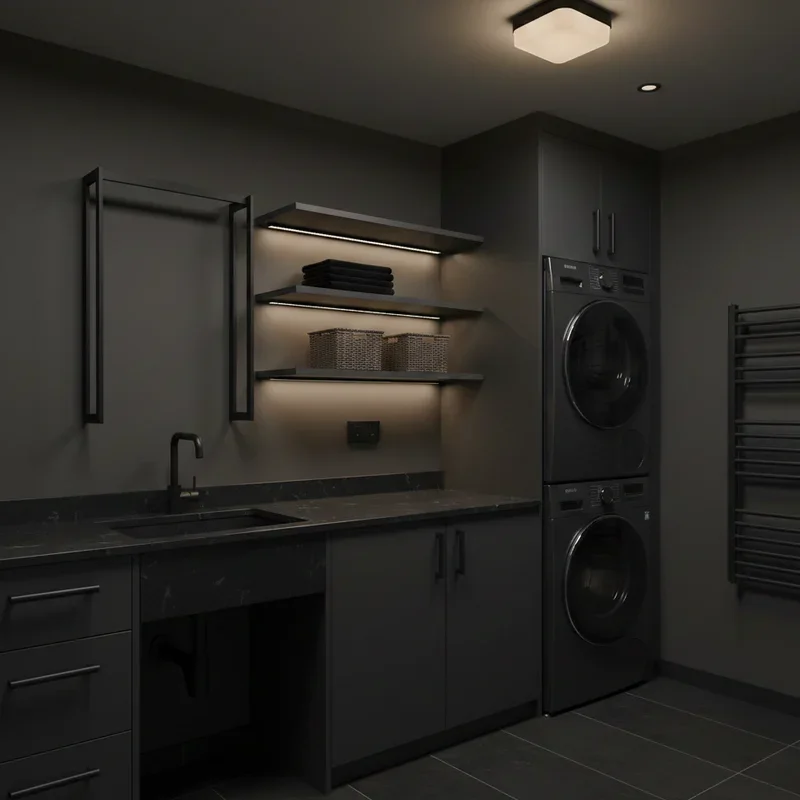 Black Laundry Room Ideas