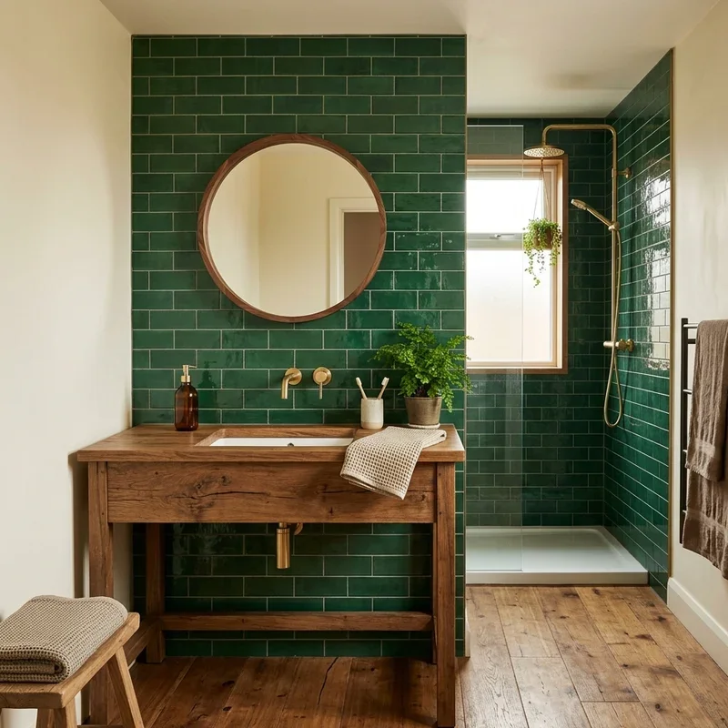 Green and Brown Bathroom Ideas