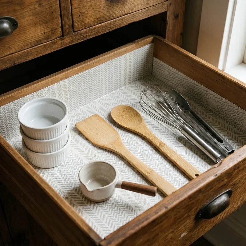 Kitchen Shelf Liner Ideas