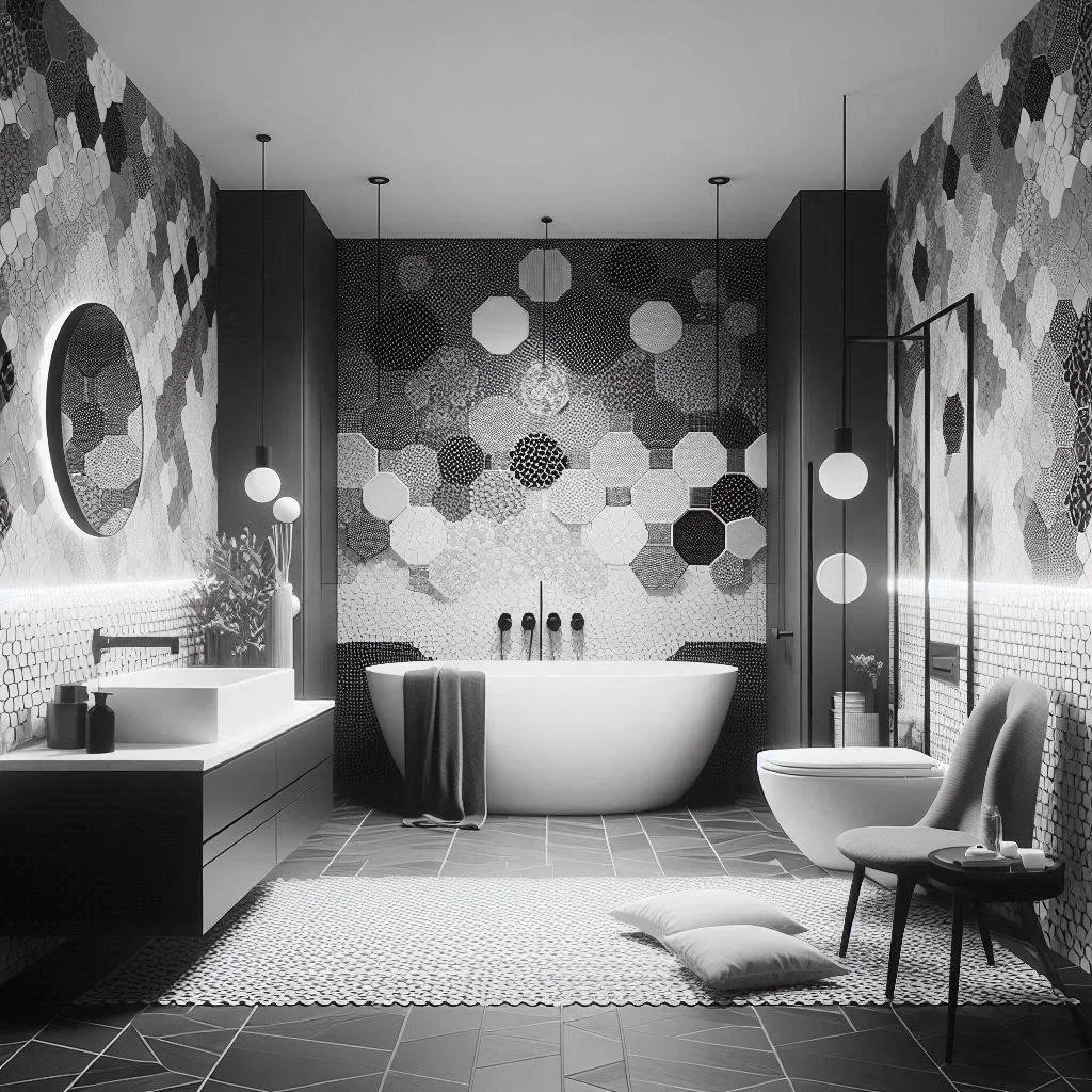 15 Black, White, and Grey Bathroom Ideas for Sleek Style