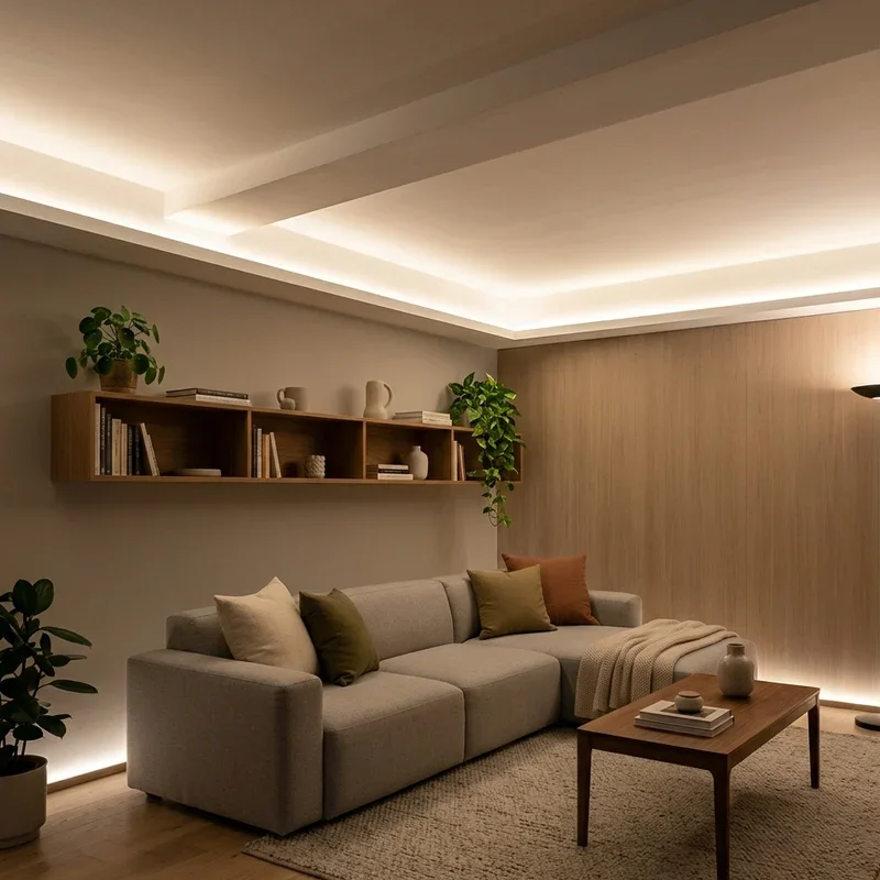 Low Ceiling Modern Living Room Lighting Ideas
