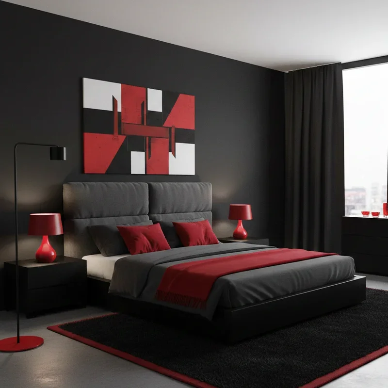 Red and Black Bedroom Ideas