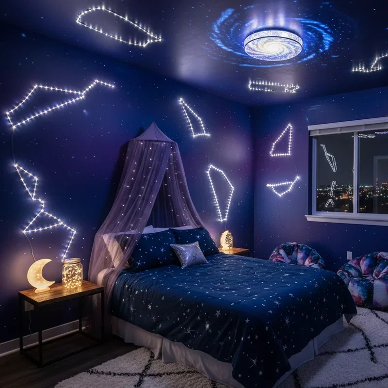 Girl Galaxy Bedroom Ideas
