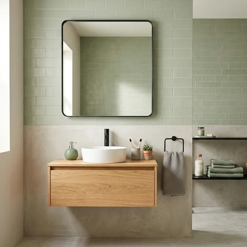 Grey and Green Bathroom Ideas