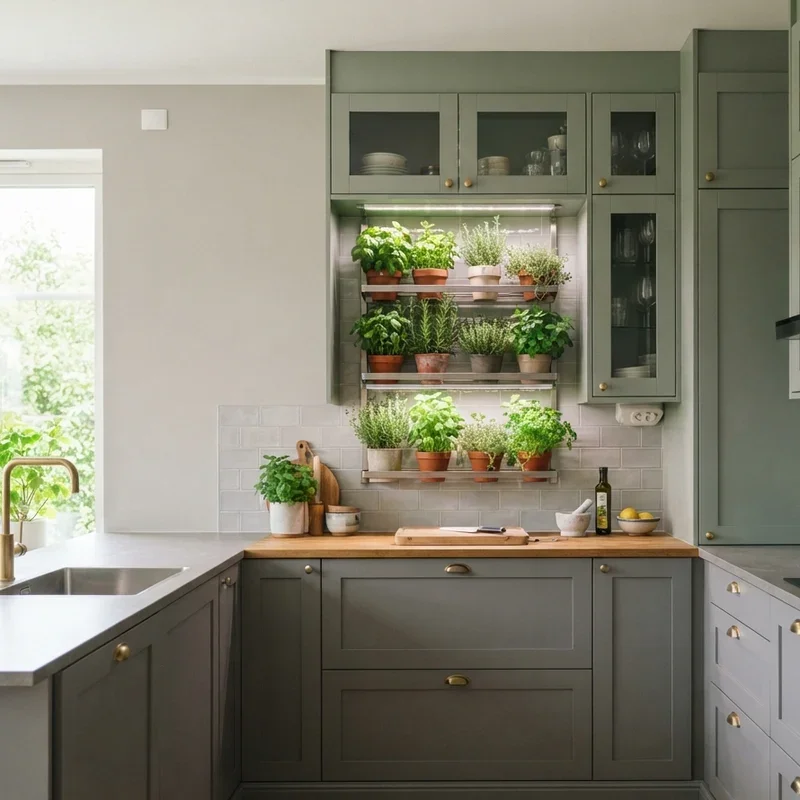 Green and Gray Kitchen Ideas