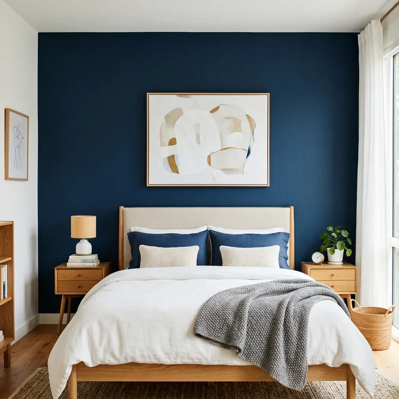 15 Navy Blue Accent Wall Bedroom Ideas for Cozy Spaces
