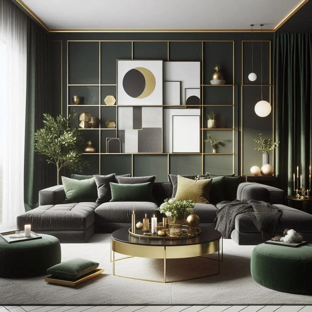 15 Modern Dark Green Living Room Ideas to Try
