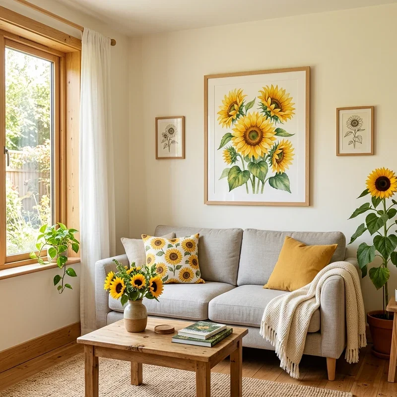 Sunflower Living Room Ideas