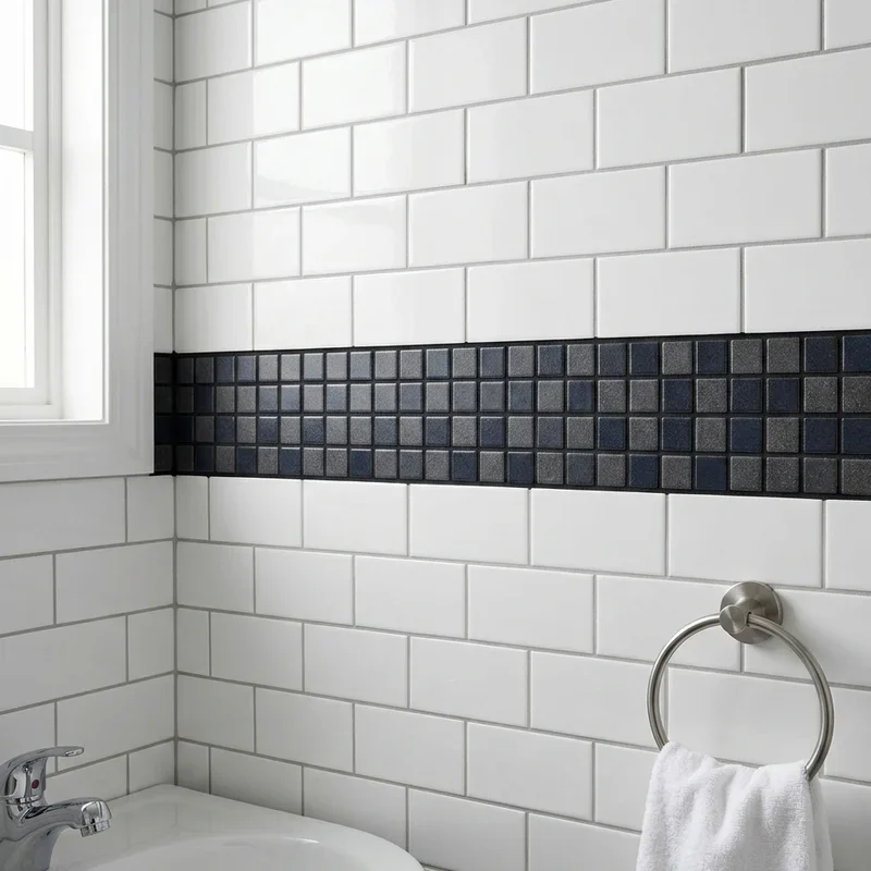 Bathroom Wall Border Ideas