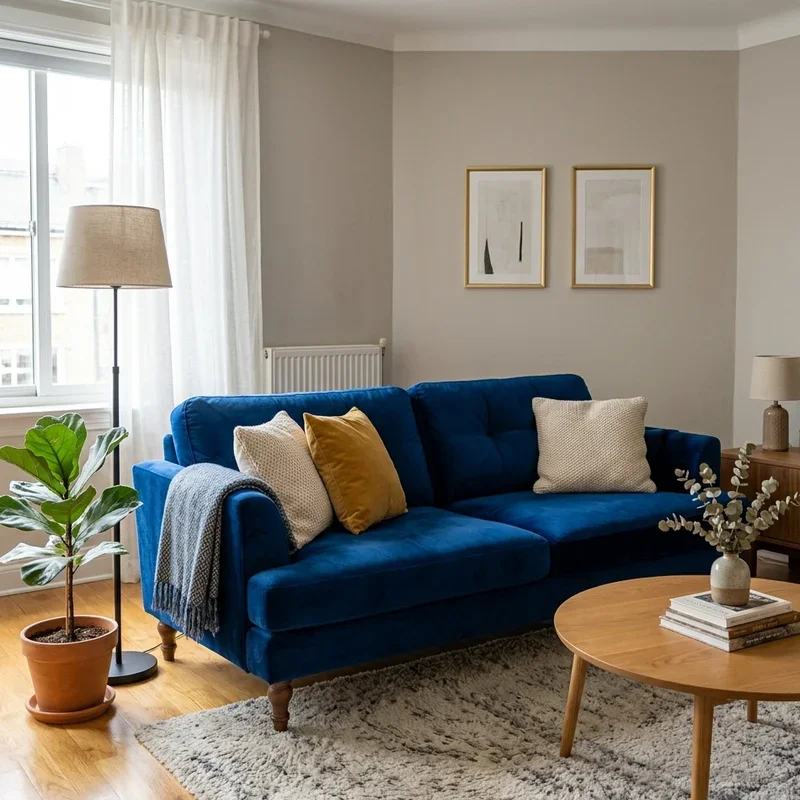 Royal Blue Couch Living Room Ideas