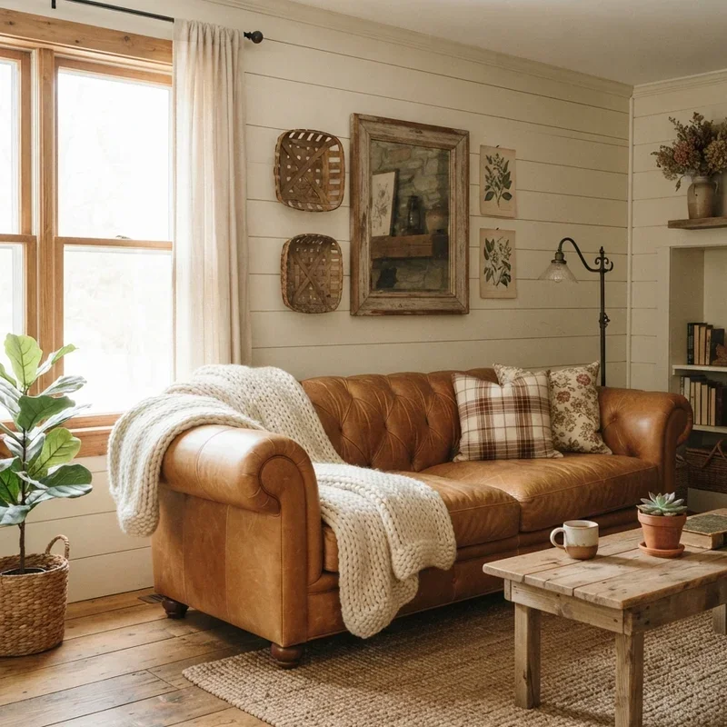 Tan Leather Sofa Living Room Ideas