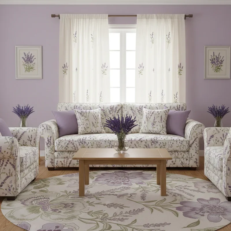 Lavender Living Room Ideas