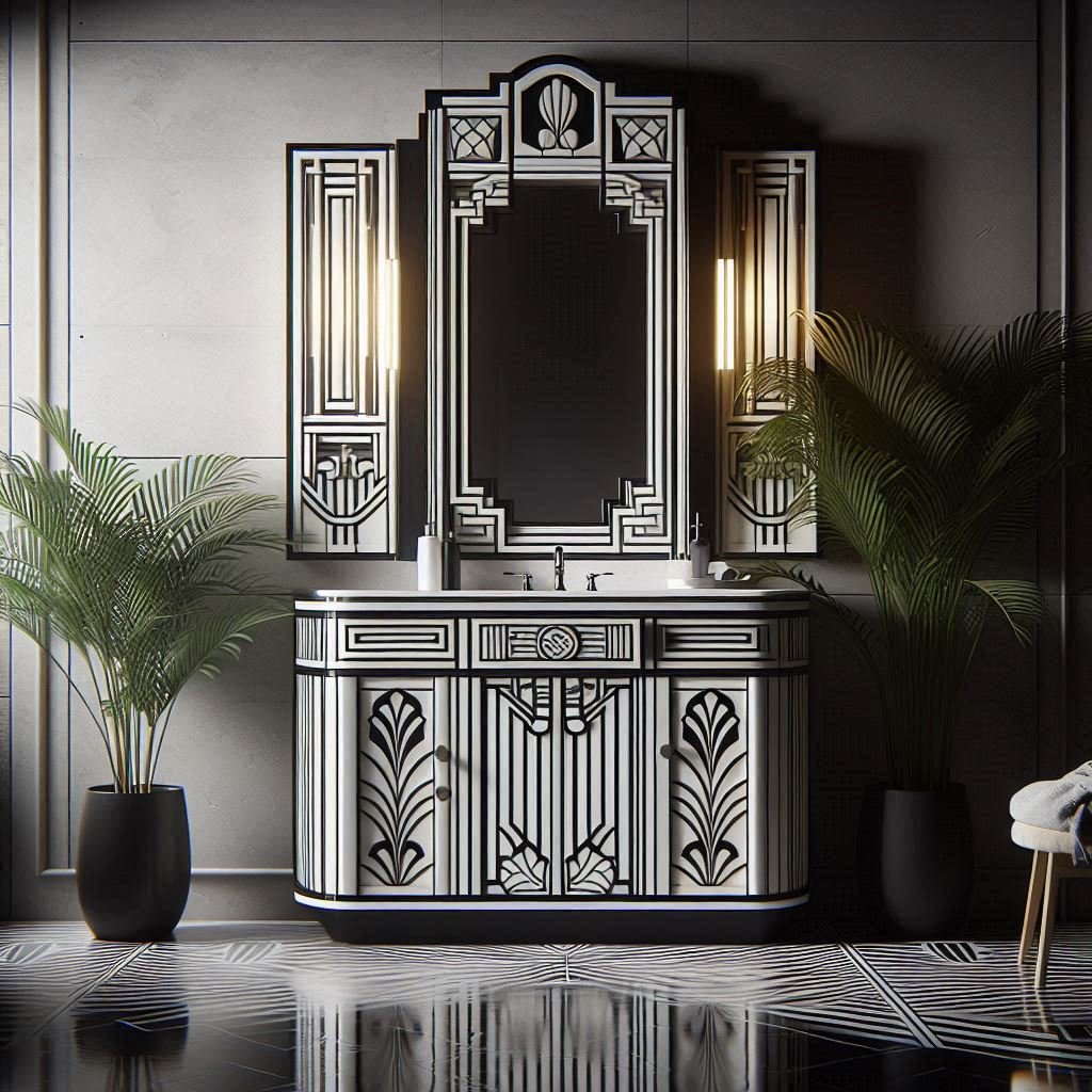 15 Art Deco Bathroom Cabinet Ideas for Glam Style